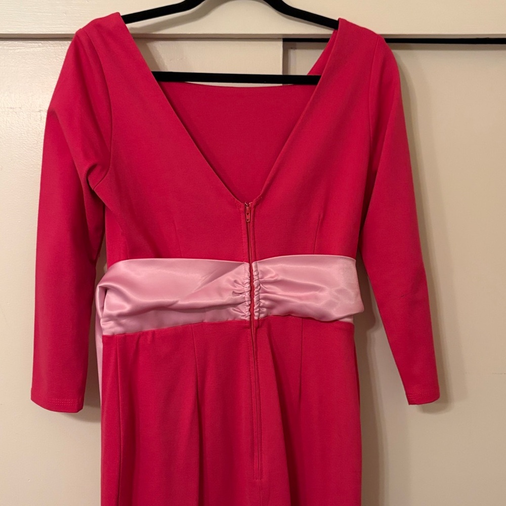 Pinup Couture Vibrant Pink Dress Size XL Stretch Princess Aurora Disney Dapper - Picture 7 of 13